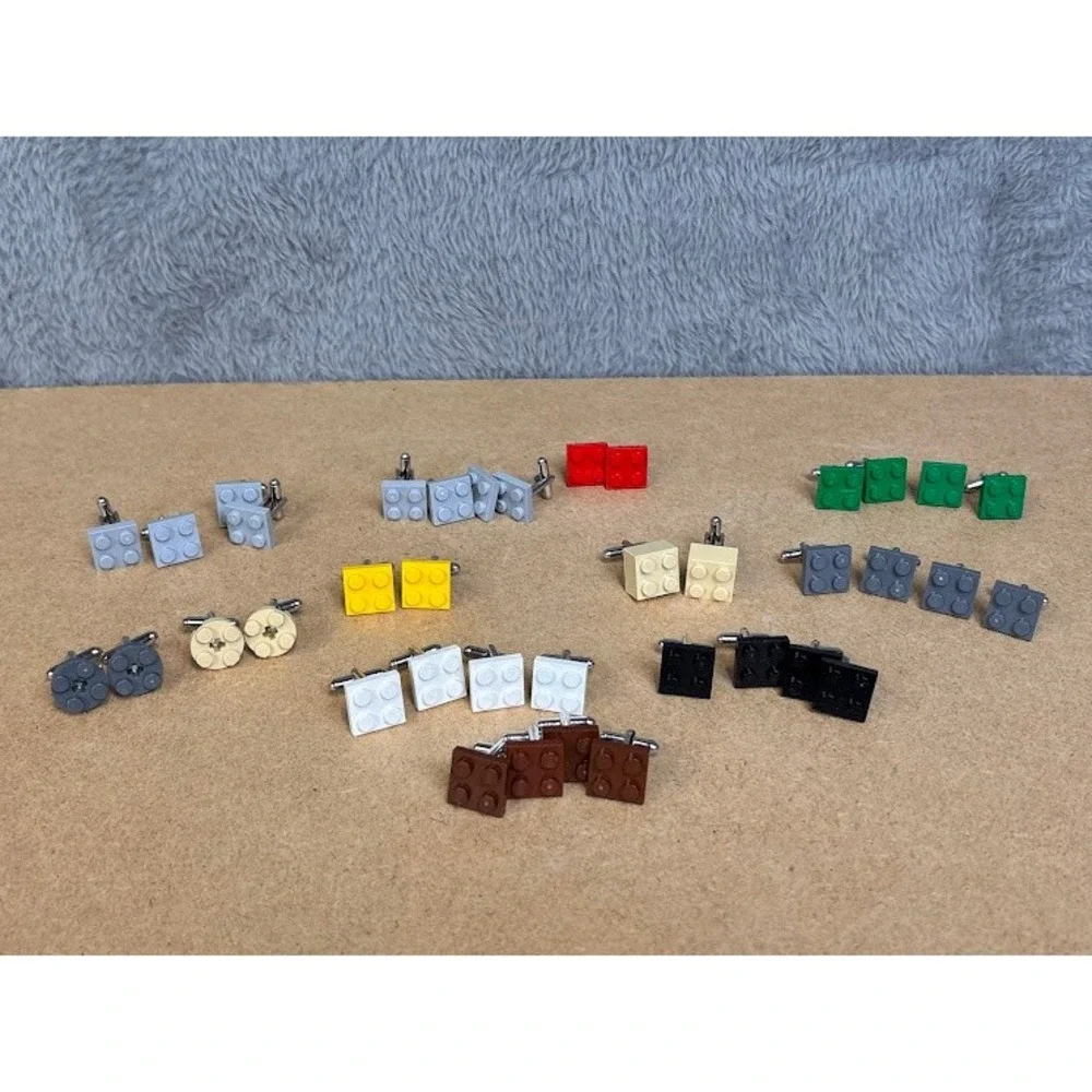 Lego Cufflinks Handmade‎ Novelty Wedding Groom Mens Gift Multi Colors